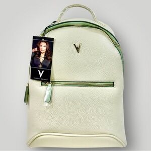Vanessa Williams Mini Backpack Bone/Mint Vegan Leather NWT!